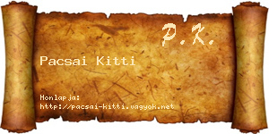 Pacsai Kitti névjegykártya